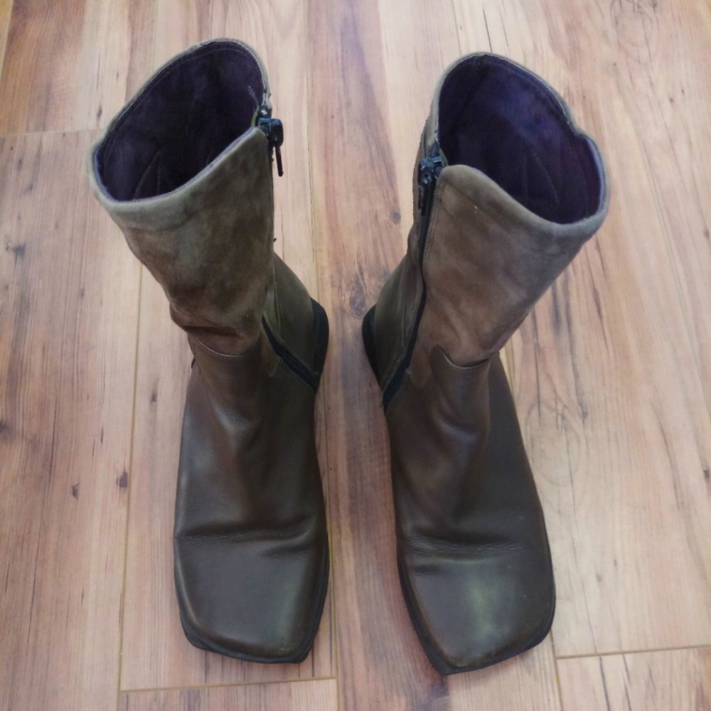 square toed calf boots